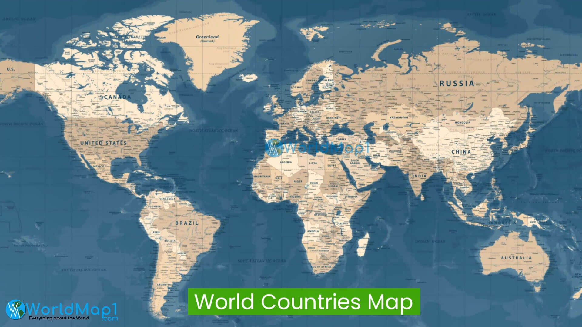 Weltkarte der Länder